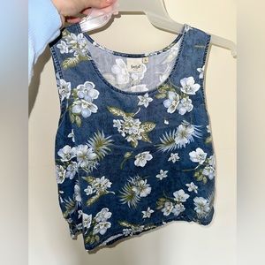 floral cropped blouse size S